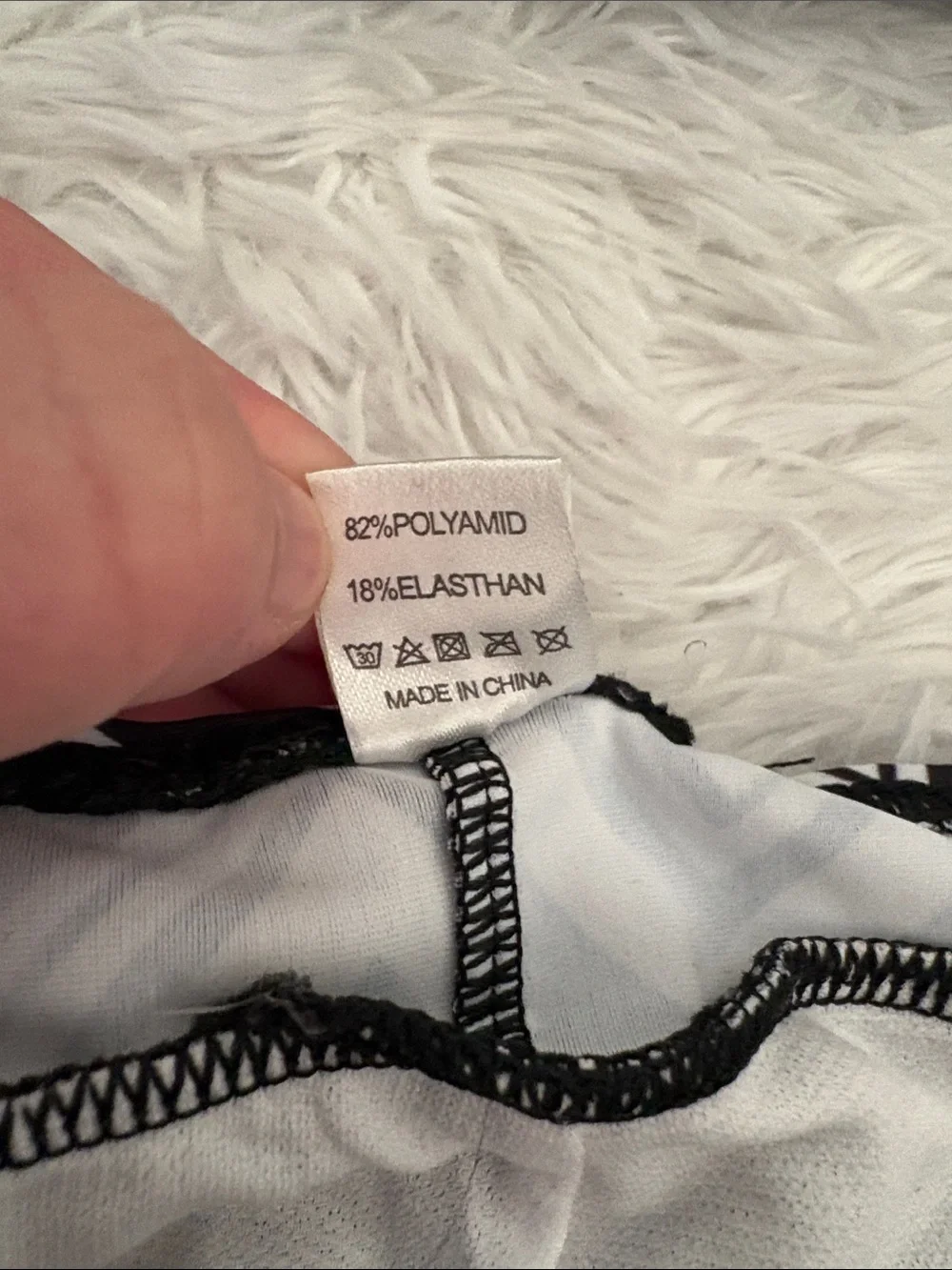 NEW Black And White Printed Halter Tie Swim Set Size XL From Amazon